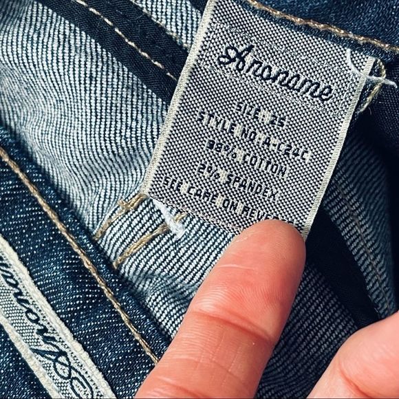 Anoname Bermuda Jean Shorts Dark Denim 25 - Picture 9 of 13